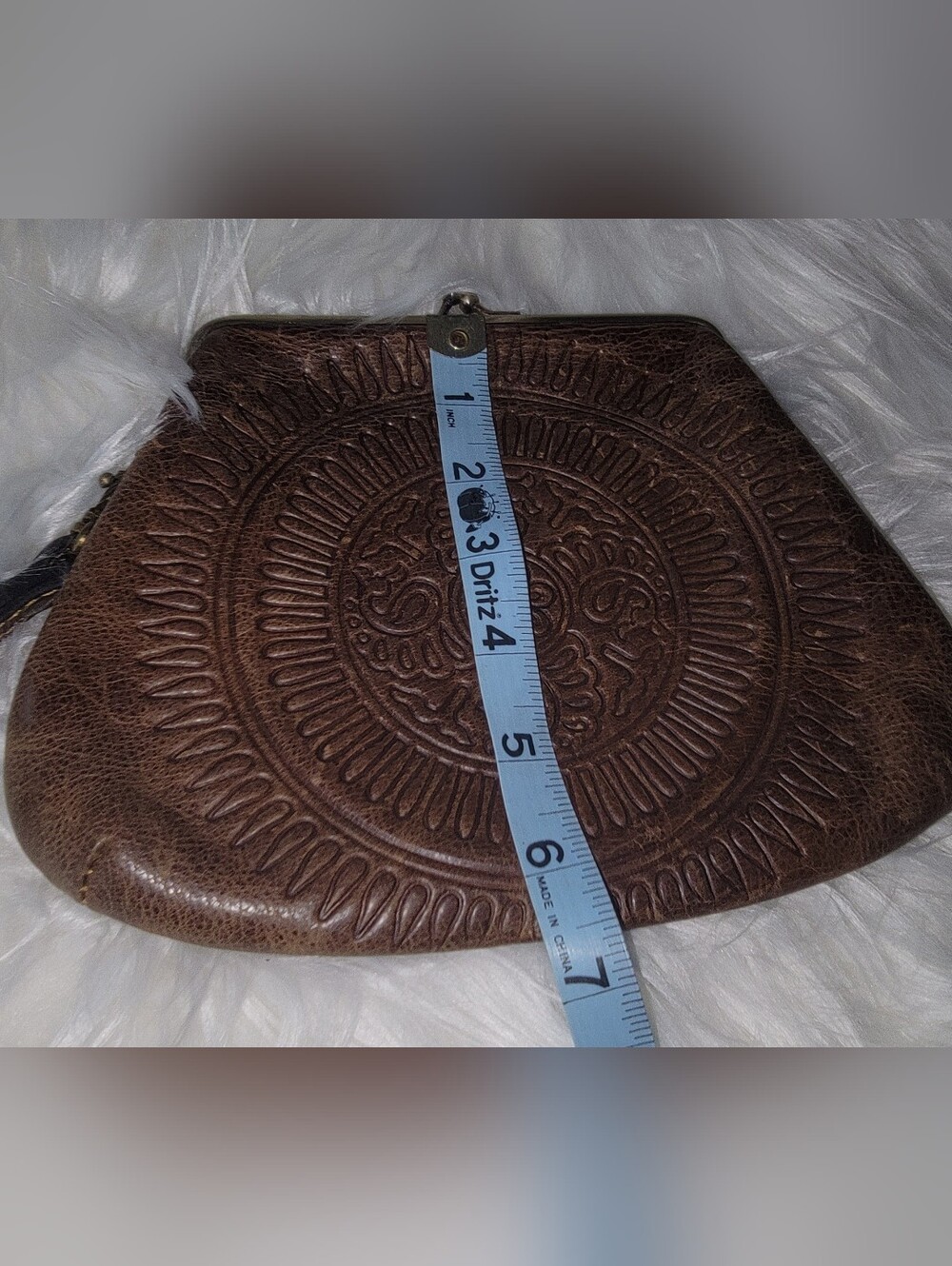 Patricia Nash Told Leather Medallion Wristlet
